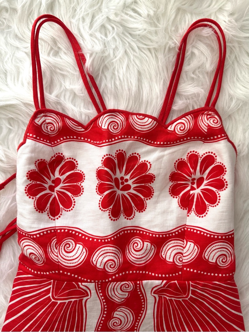 FARM Rio Ainika Shell Print Linen Mini Dress, Size XXS, NWOT 🇧🇷 - Picture 9 of 16